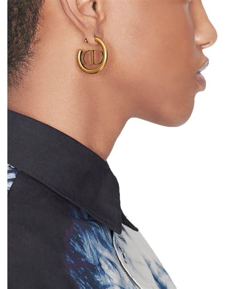 dior earrings hoops gold small|dior earrings outlet.